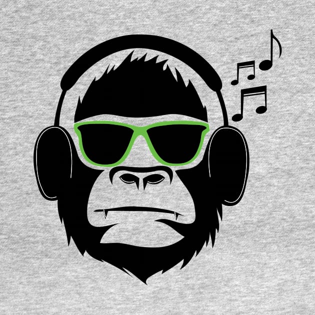 Jamming Gorilla- Green by ACGraphics